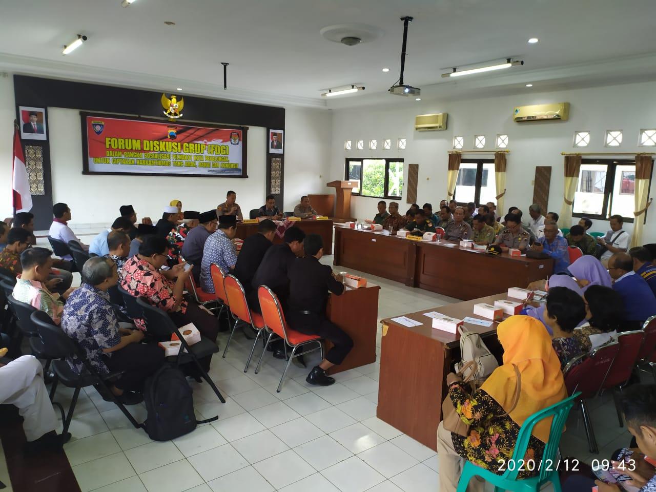 FGD Pilwalkot Kota Pekalongan Tahun 2020 Aman, Damai, dan Kondusif.