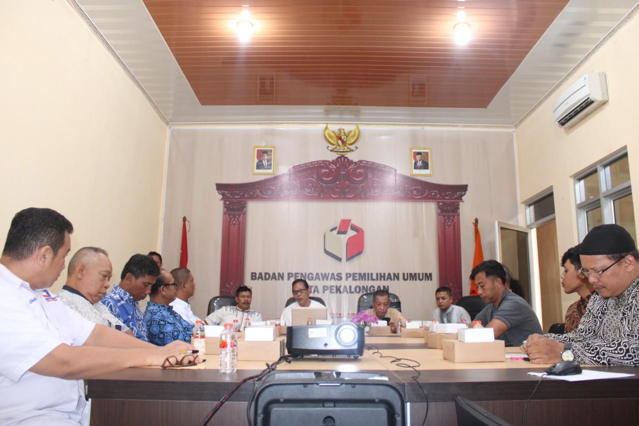 Meminimalisir Sengketa Pemilu, Bawaslu Kota Pekalongan Undang Perwakilan Parpol