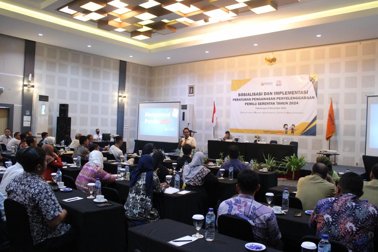 Bawaslu Kota Pekalongan Gelar Sosialisasi dan Implementasi Peraturan Pengawasan Penyelenggaraan Pemilu tahun 2024
