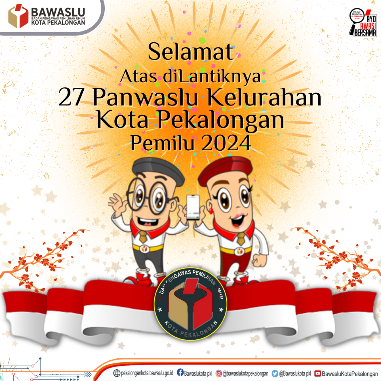 Press Release Pelantikan Panwaslu Kelurahan Kota Pekalongan