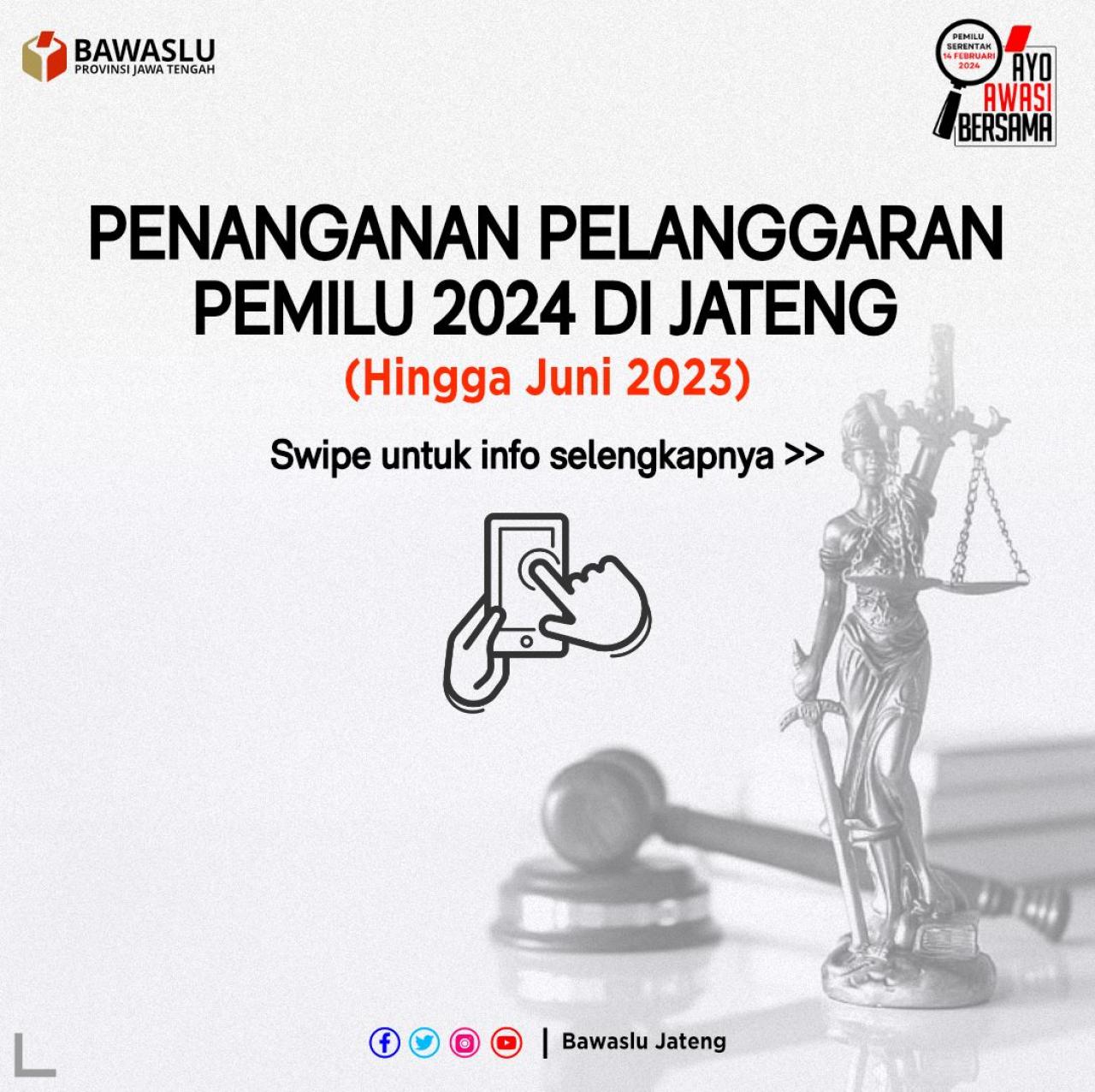 Bawaslu Jateng Rilis Hasil Pengawasan, 16 Kasus Terbukti Melanggar