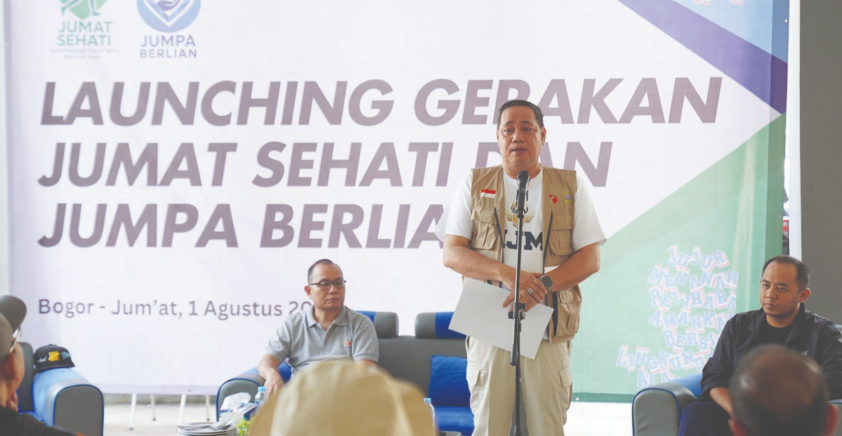 Sambutan Anggota Bawaslu RI Herwyn Malonda menjelaskan inisiatif kegiatan Jum'at Sehati dan Jum'at Jumpa Berlian