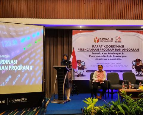 Syaratun menyampaikan sambutan rakor perencaan anggaran