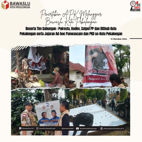 Penertiban APK melanggar di Kecamatan Pekalongan Barat