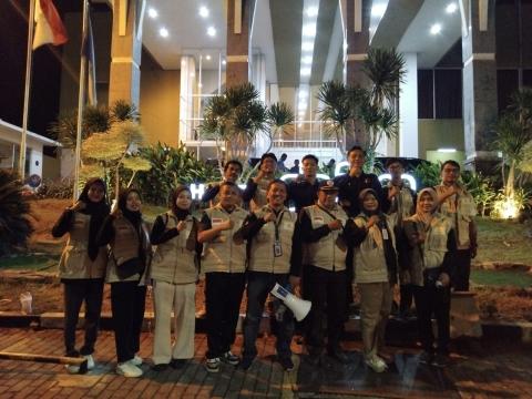 pengawasan depan area hotel tempat debat pasangan calon Walikota dan Wakil Walikota Pekalongan