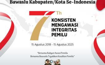 ucapan dirgahayu Bawaslu Kabupaten/Kota se-Indonesia ke-7 di media sosial Bawaslu Kota Pekalongan